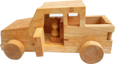 QTOYS - Wooden Safari Jeep Truck